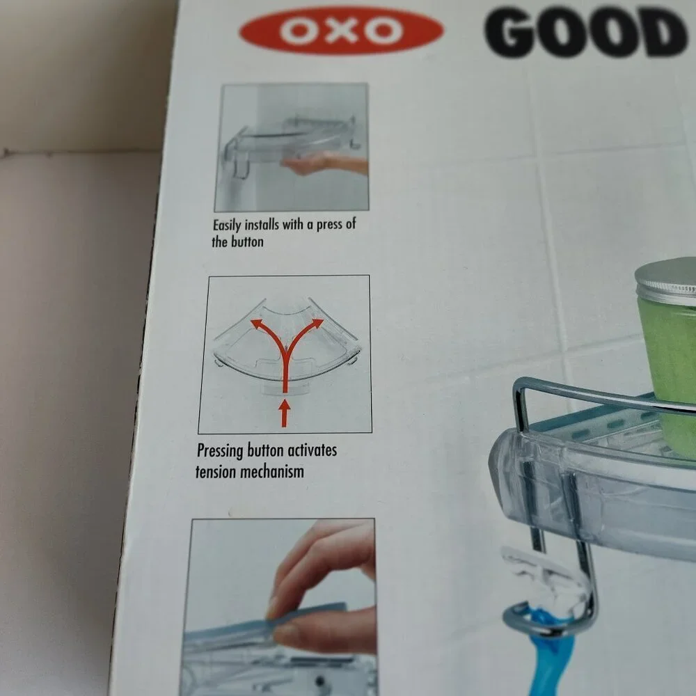 OXO Good Grips Press-Sure Corner Shower Caddy